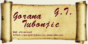 Gorana Tubonjić vizit kartica